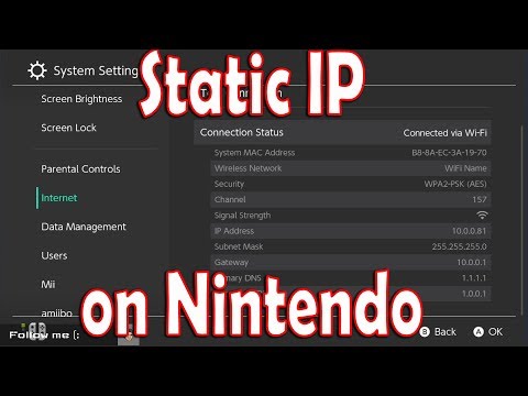 How to setup Static IP on Nintendo Switch