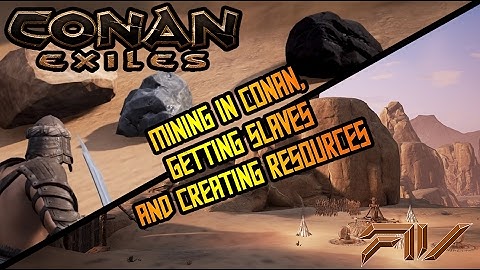 Conan Exiles Gameplay | How to make steel, ironstone/coal nodes, the base tour and taming slaves #2