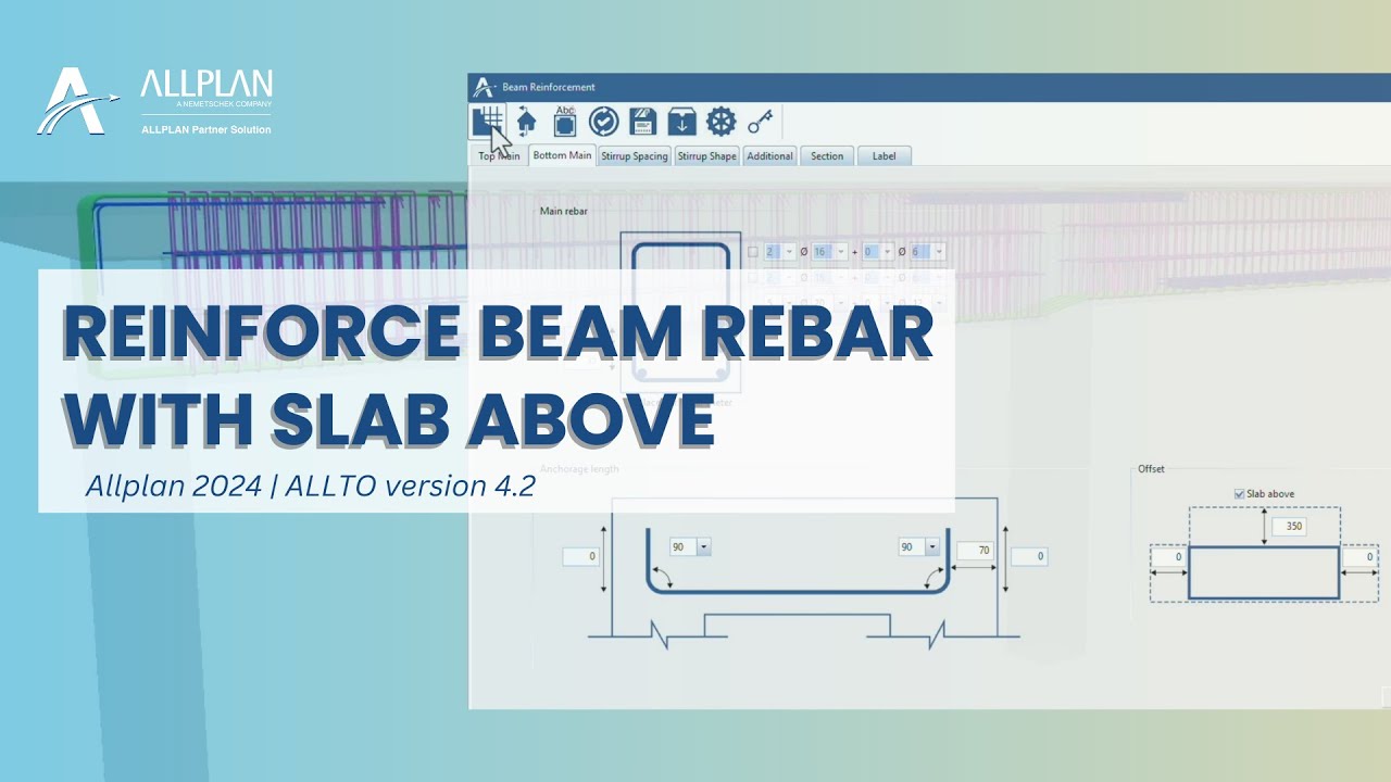 Reinforcing beam with slab above in Allplan | by ALLTO PythonParts ...
