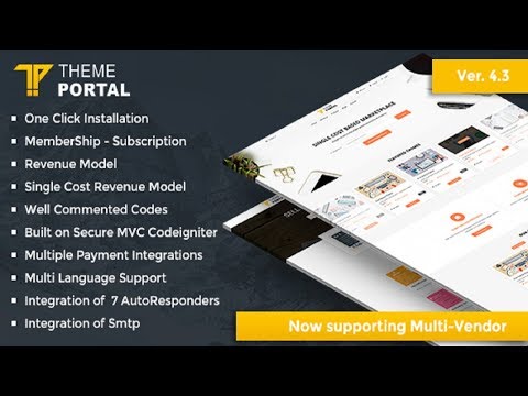 Theme Portal Marketplace v4.3 - Sell Digital Products ,Themes, Plugins, Scripts