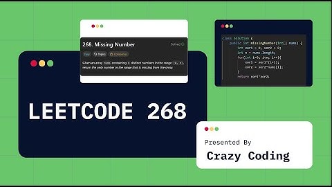 leetcode 268 - Find the Missing Number Using XOR | Optimal Approach  in JAVA.