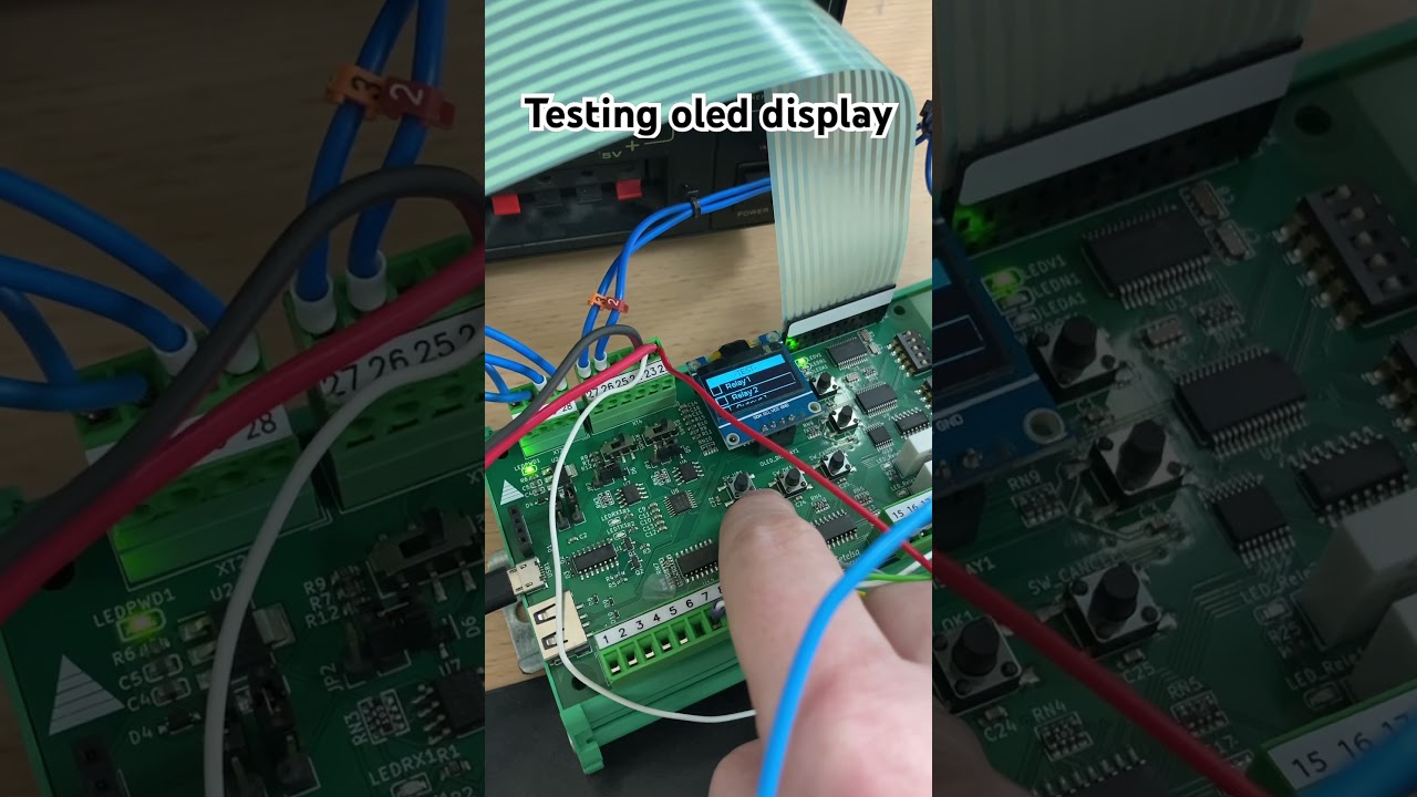 Testing oled display ssd1308 in my custom board 