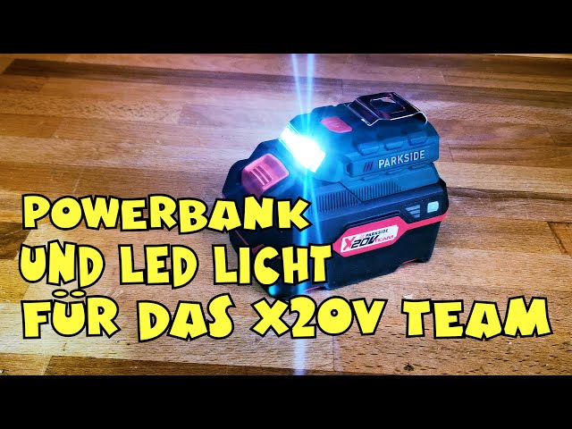 Lidl - PARKSIDE® Akku-Adapter PAA 20-Li X20V Team Powerbank - YouTube