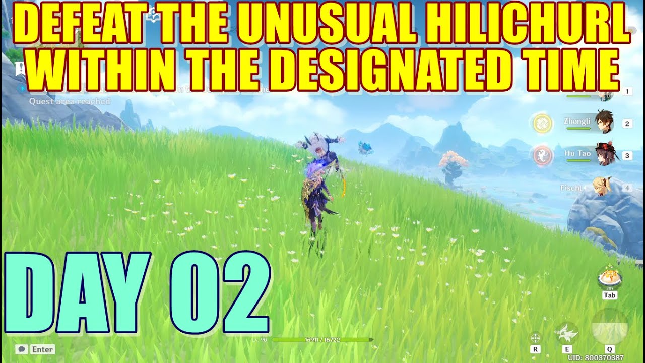 LOCATION 02 Defeat The Unusual Hilichurl Within The Designated Time