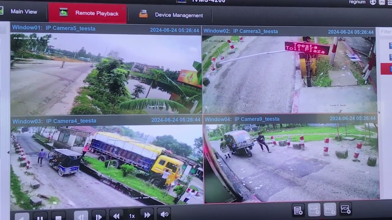 Truck hits toll plaza 😢 