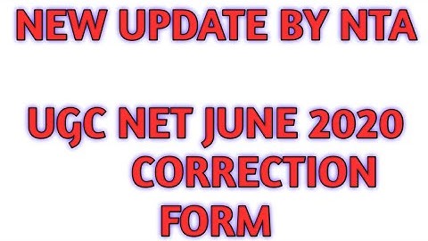 UGC NET JUNE 2020 UPDATES