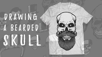 Drawing a bearded skull in Autodesk Sketchbook