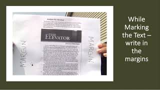 "The Elevator" - Marking the Text Directions