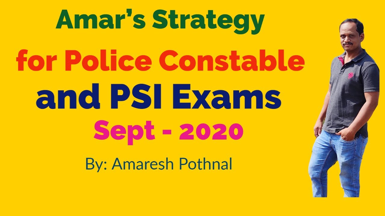 Amars Strategy for Police Constable and PSI | Amar's Classes | By Amaresh Pothnal