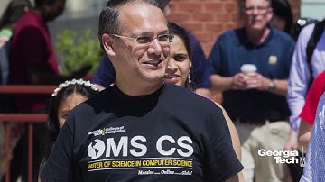 Georgia Tech OMS CS graduates take a tour of campus