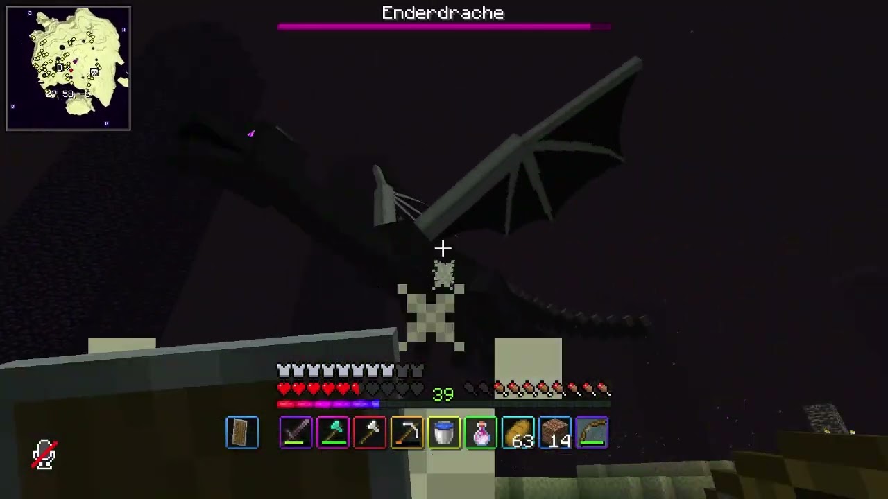 Ich gehe ins End und besiege den Enderdrachen