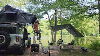 Come Wild Camping Trip with us? Relaxing Lake View Camping with New Rooftop Tent/iKamper Skycamp 3.0