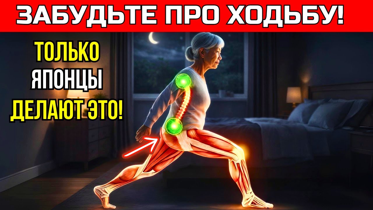 7 УПРАЖНЕНИЙ, КОТОРЫЕ ЯПОНЦЫ ДЕЛАЮТ ПЕРЕД СНОМ, ЧТОБЫ УДВОИТЬ СИЛУ НОГ ПОСЛЕ 50 (ДОМА)