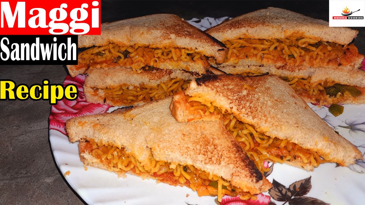 मिनटों मे बनाए Maggi और Bread का नाश्ता आसानी से Maggi Sandwich
