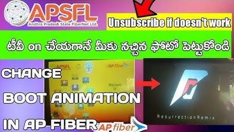 how to change boot animation,homepage in ap fiber |Sai Prasad Tech Magic|