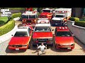 GTA 5 - Stealing Liberty City Fire Department Vehicles With Michael! | (GTA V Real Life Cars #82)