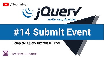 #14 form submit event Jquery | Complete JQuery Tutorials(Hindi/Urdu)