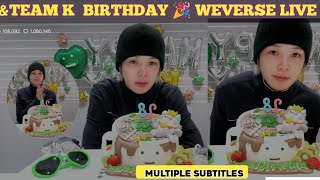 &TEAM K (Koga Yudai) Happy Birthday 🎉 Weverse Live Celebration | EJ, K, YUMA, JO, HARUA, TAKI, FUMA
