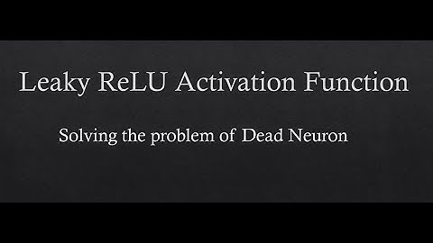 Leaky ReLU activation