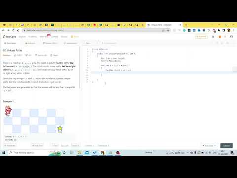 62. Unique Paths #java #javainterviewquestions #leetcode