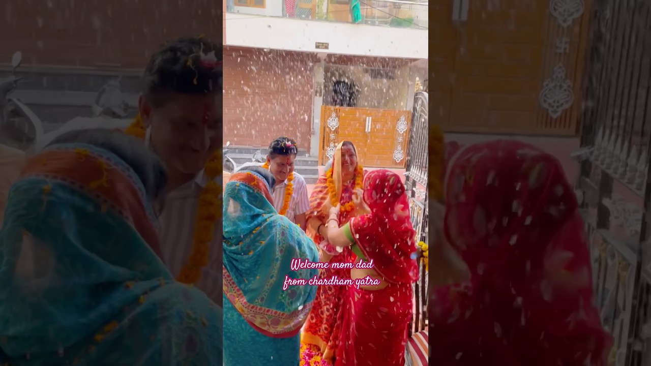 Welcome mom dad from chardham yatra 