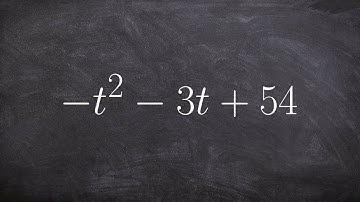 Factoring a trinomial when a is a negative 1