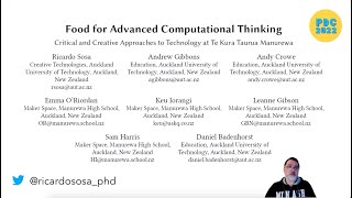 FP6: Food for Advanced Computational Thinking Critical and Creative Approaches to Technology...
