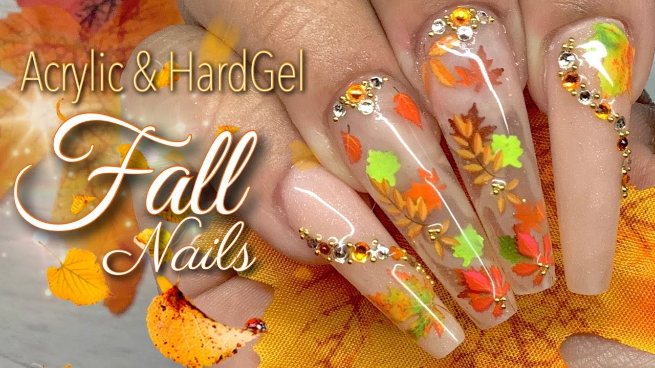 Fall Nails Hard Gel And Acrylic Nails Acrylic Pour Over Gel Nails Builder Gel Nails Acrylic Nails Nails