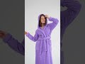 Халат Bio-Textiles махровый сиреневый с капюшоном