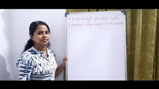 An Analytic Function with a constant argument is a constant proof by Jini Varghese