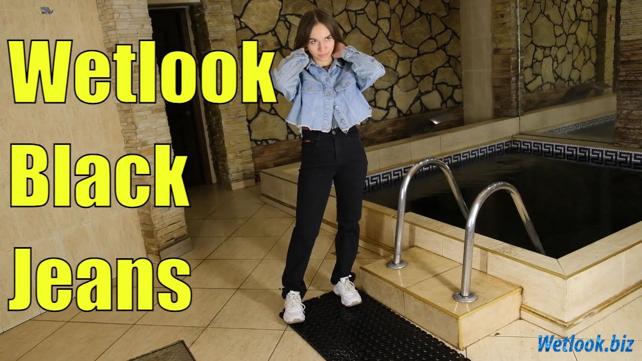 ⁣Wetlook girl Black Jeans | Wetlook denim jacket | Wetlook hair
