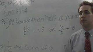 3-4 p. 133 Word Problems with Equations
