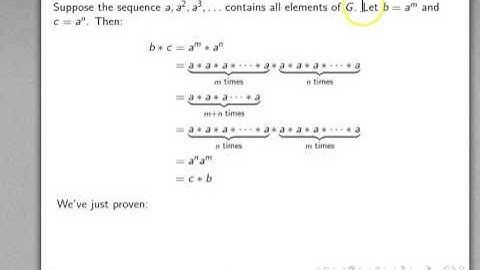 Introduction to Cyclic Groups