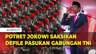 Potret Presiden Jokowi Beri Hormat saat Saksikan Parade Pasukan Gabungan TNI