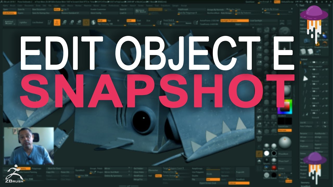 Dica Rápida de ZBrush - Edit Object e Snapshot - YouTube