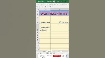 #shorts |Current date and time |Excel funny magic tricks and tip |Excel shortcut trick| Excel trick|