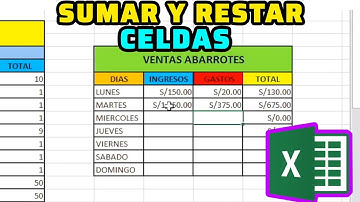 Como SUMAR Y RESTAR celdas automáticamente en Excel ✅️✅️