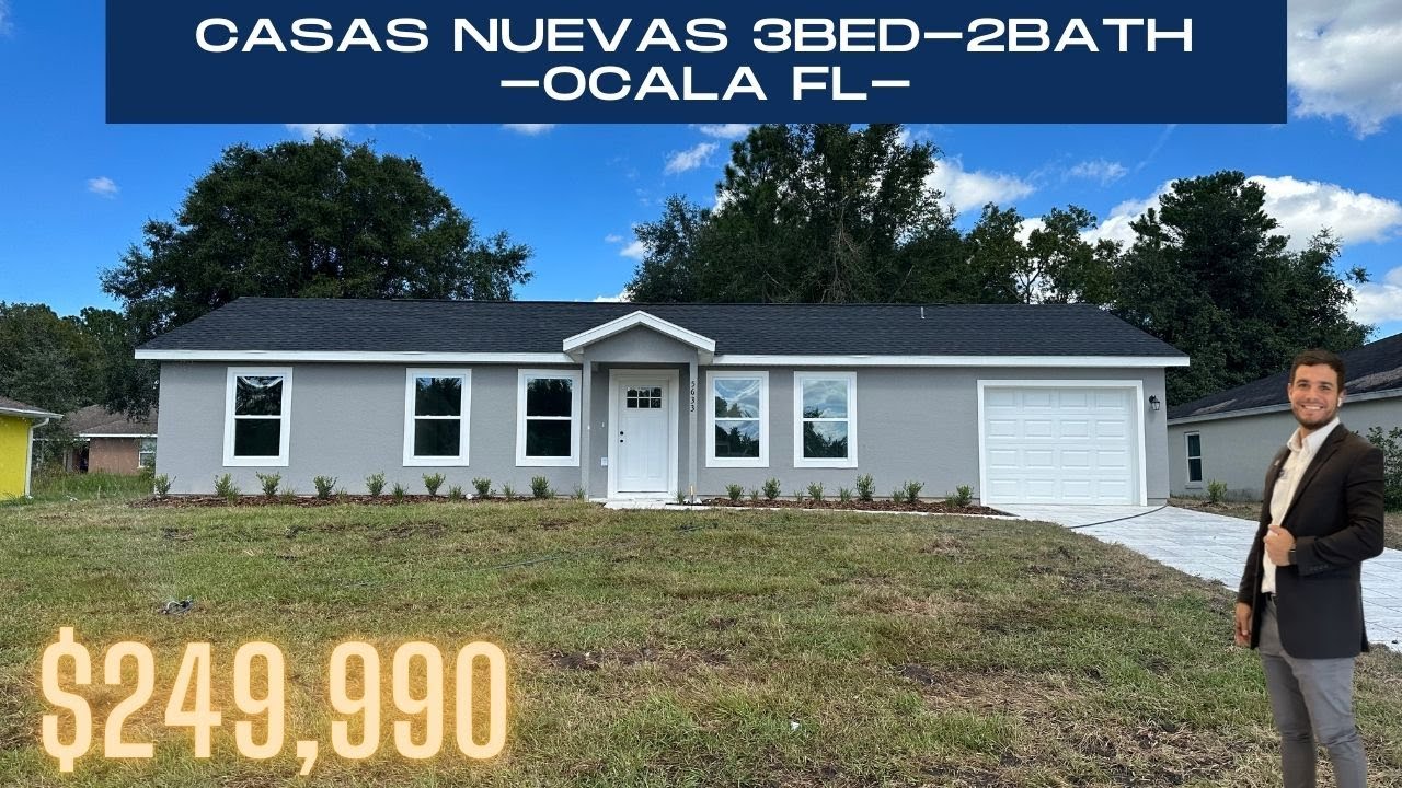 Casas nuevas economicas en Ocala Fl a una hora de Orladno Fl - YouTube