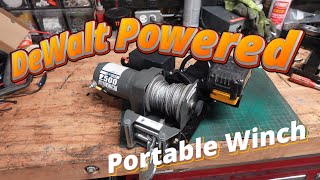 Harbor Freight Winch Powered by a Drill Battery