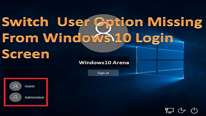 Switch User Option Is Missing From Windows 10 Login Screen | Switch User Interface On Login Screen |