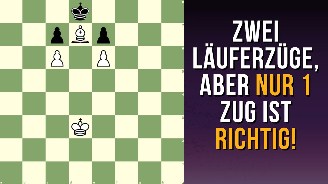 Weiß hat zwei Läuferzüge, aber findest du den einzigen Gewinn?