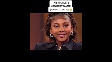 The worlds longest name - 1000 letters