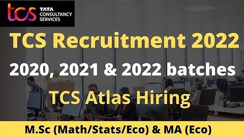 TCS Recruitment 2022 | TCS Atlas hiring | Immediate Joining