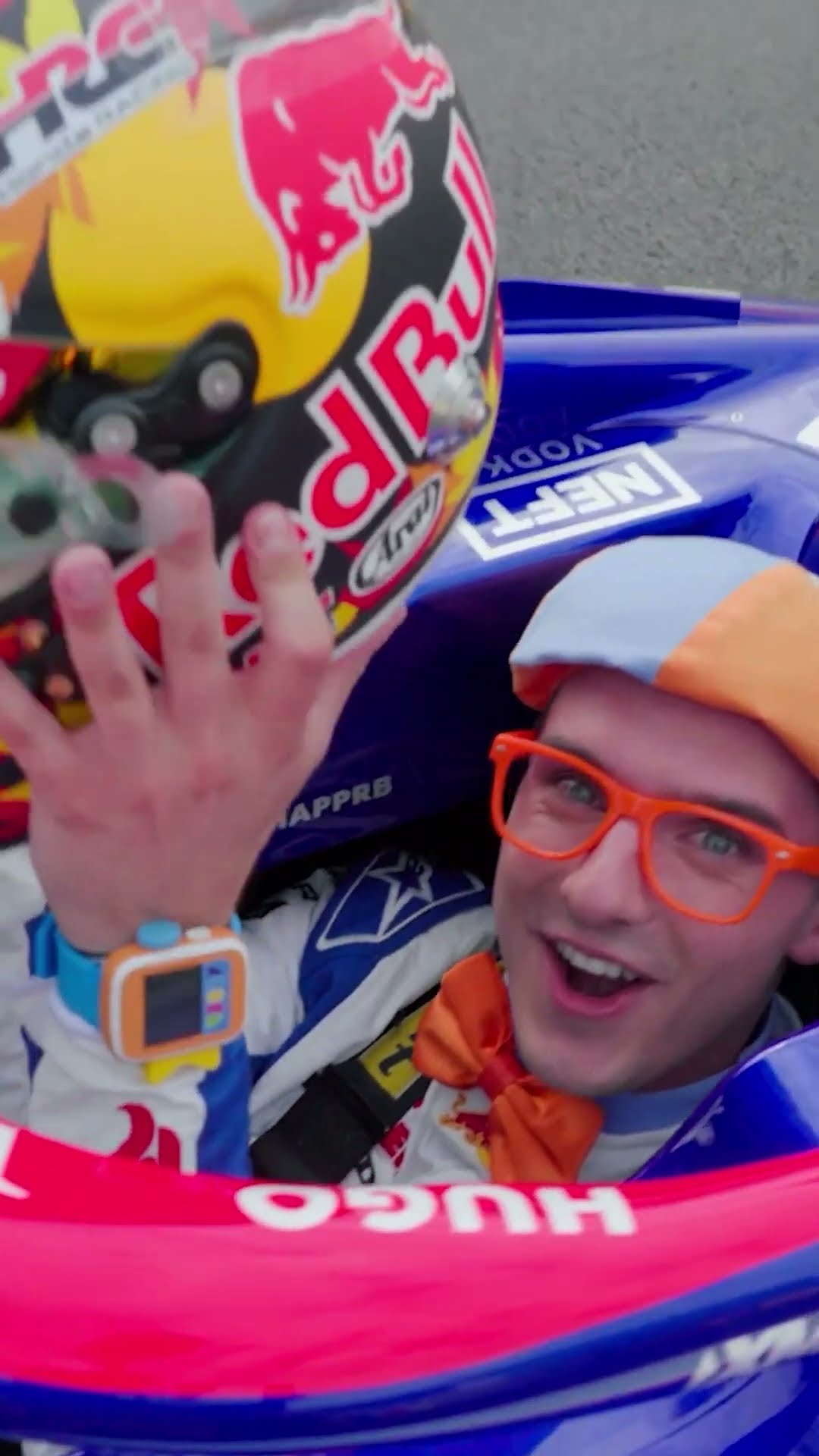 Blippi's REAL F1 RACE CAR ADVENTURE! Vroom Vroom! #blippi #shorts
