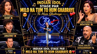 इस भाई ने indian idol में गया है Milo Na Tum To Hum Ghabraye 😍 ऐसा soulful singing क्या 🔥 | 90s song