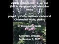 "Violin Sonata No. 19," op. 958, by Christopher Wicks