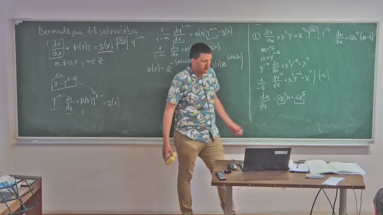 Matematička analiza - Bernoullijeva diferencijalna jednadžba (drugi dio)
