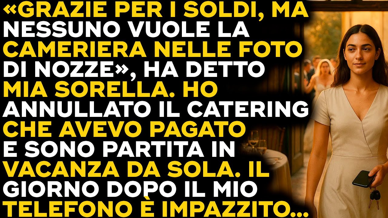 Mia Sorella Mi Ha Chiamata “la Cameriera Del Matrimonio” — Ma Il Giorno Dopo Ha Pianto...