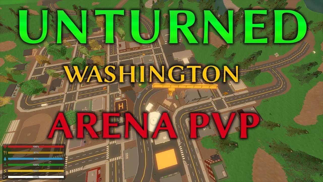 Unturned - Server Whashington Arena com MaxSkills e kits