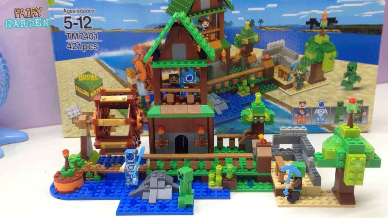 Minecraft Fort Embled With Water Wheel Puzzle Toys Fairy Garden Minecraft Fort Embled With Water Wheel Puzzle Toys Fairy Garden